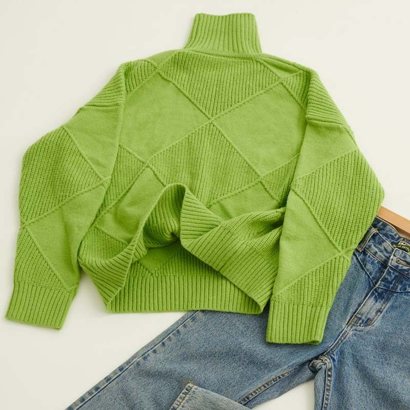 Denise | Pull Tricot à Col Montant Confortable