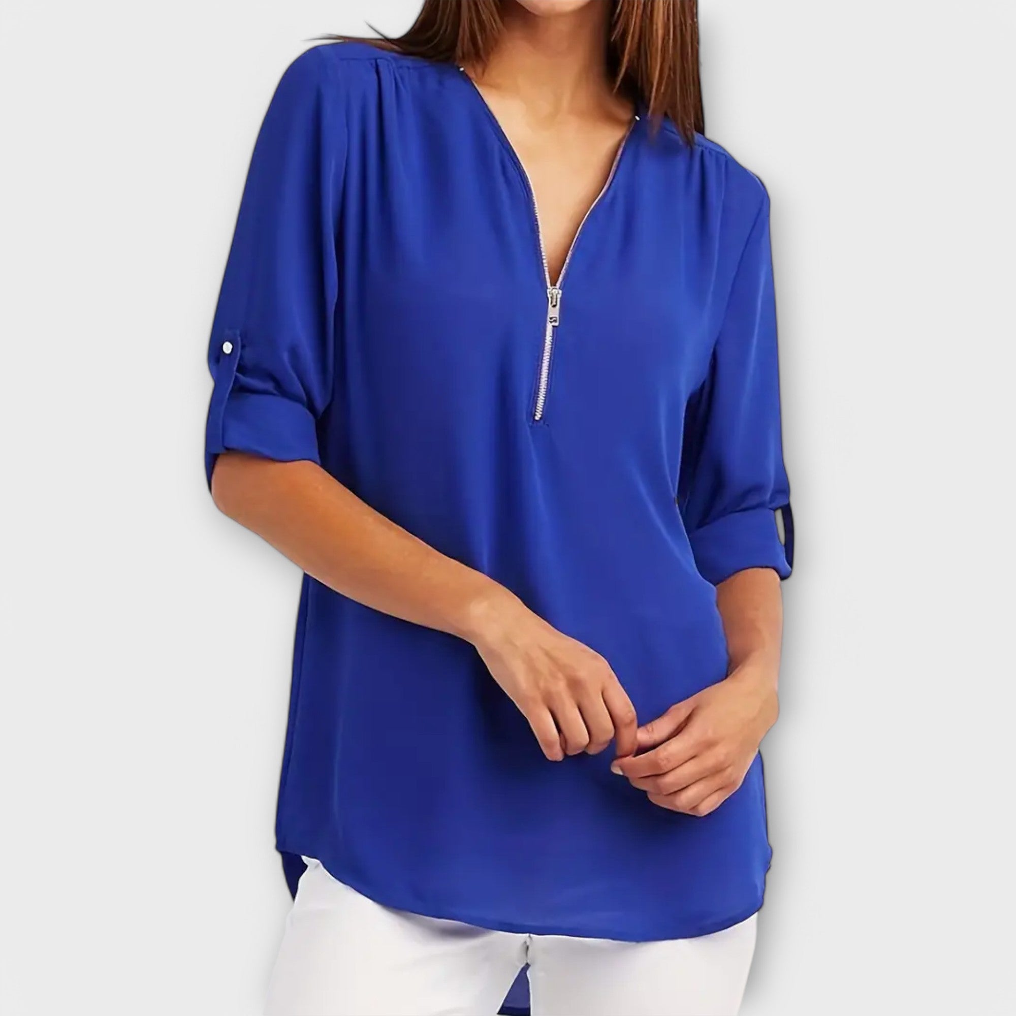 Olivia - Blouse décontractée avec décolleté en V
