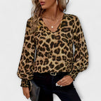 Blouse Imprimé Léopard Audacieuse et Stylée
