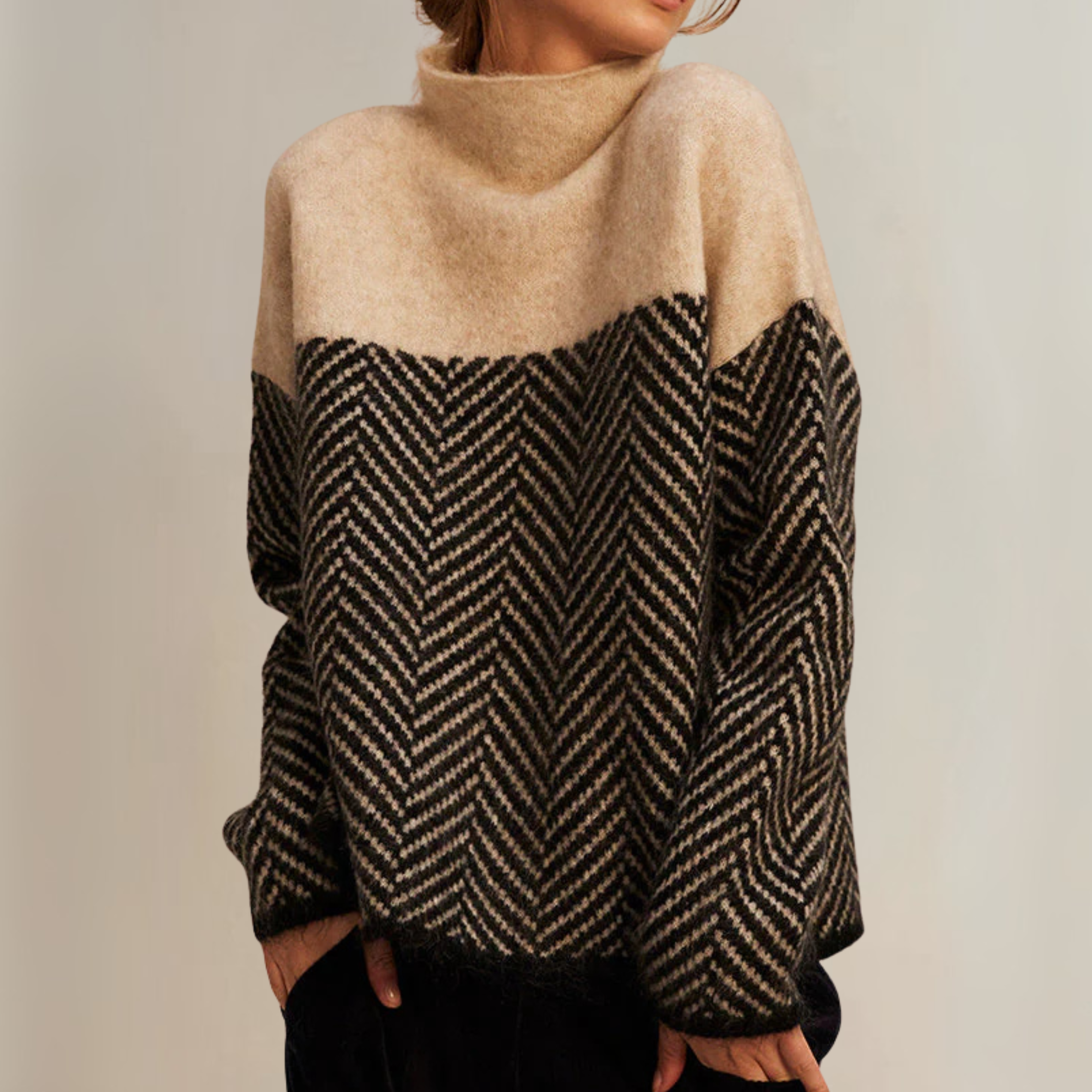 Malene | Pull en Coton à Col Roulé