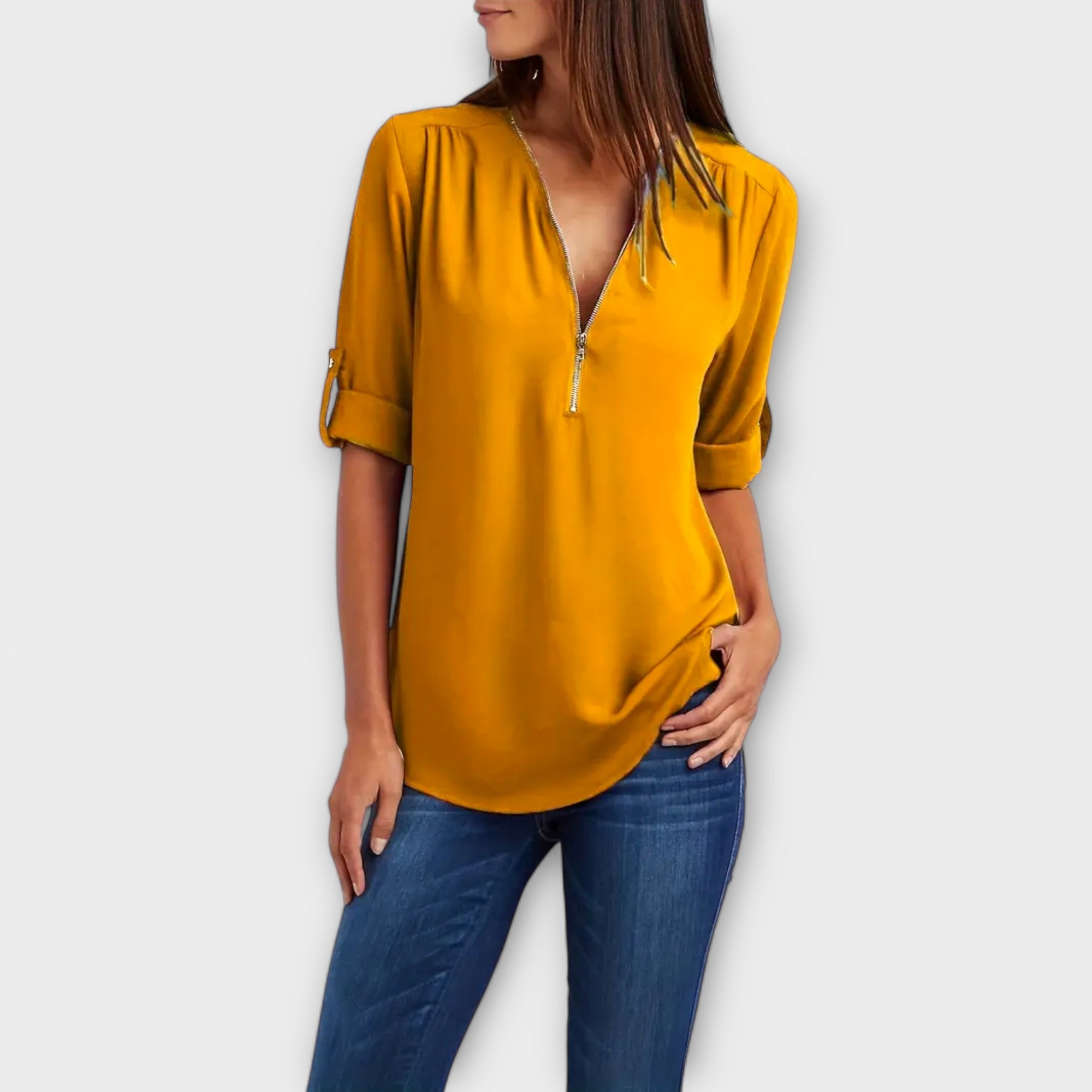 Olivia - Blouse décontractée avec décolleté en V