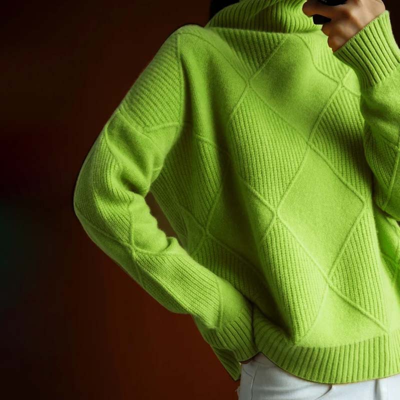 Denise | Pull Tricot à Col Montant Confortable