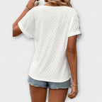 Mia - T-shirt à boutons avec décolleté en V