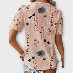 Emily - Blouse V-Cou à l'Élégance Intemporelle
