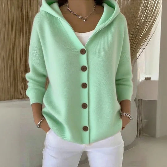 Nylah | Gilet à Capuche Boutonné