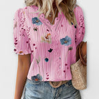 Emily - Blouse V-Cou à l'Élégance Intemporelle