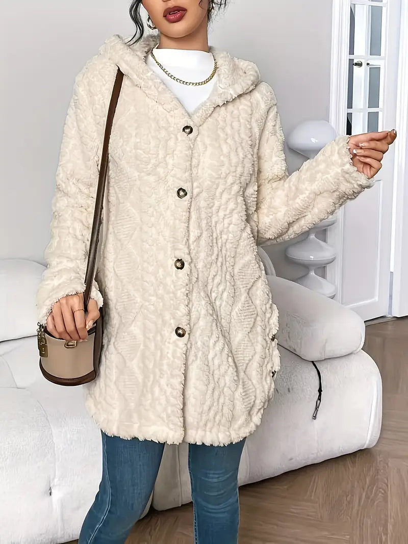 Velora | Cardigan à capuche en peluche douce