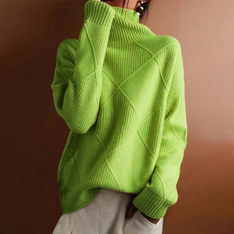 Denise | Pull Tricot à Col Montant Confortable