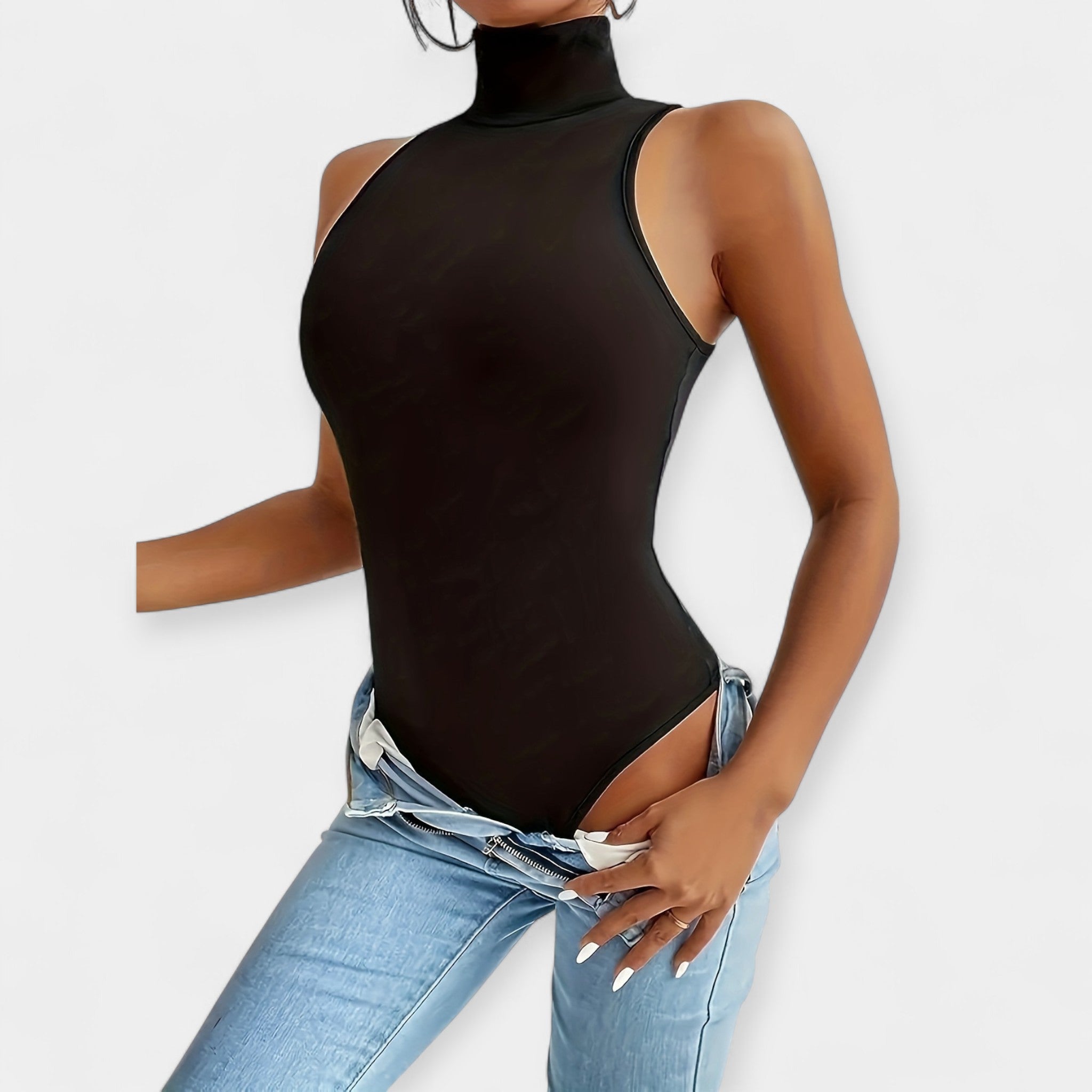 Body Minimaliste avec Col Montant