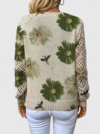 Aurélie | Pull en Tricot Floral Élégant