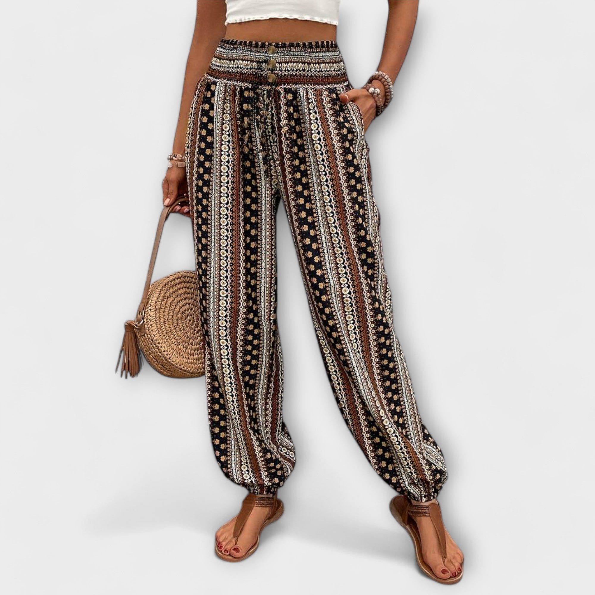 Pantalons avec Imprimé Ethnique