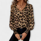 Blouse Imprimé Léopard Audacieuse et Stylée