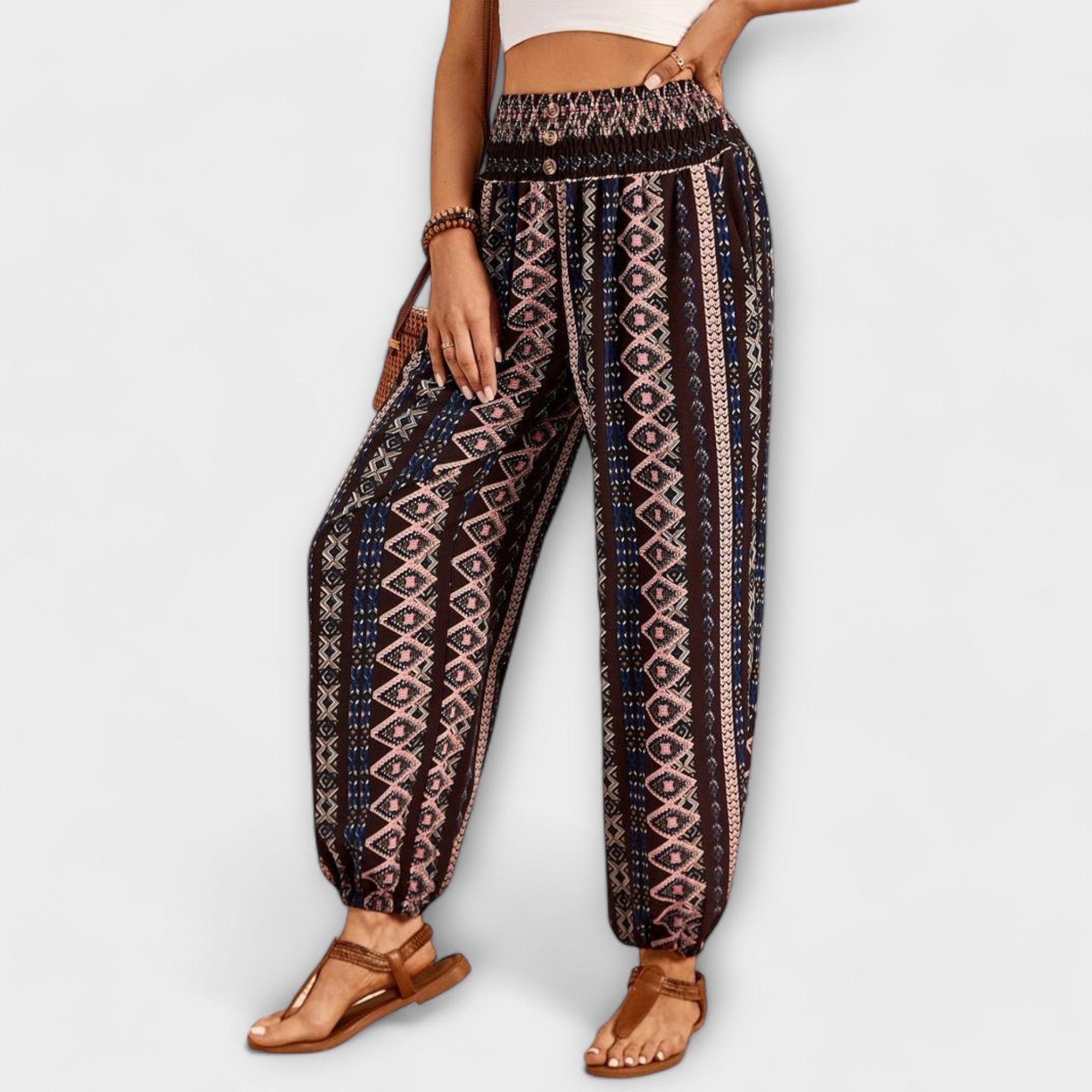 Pantalons avec Imprimé Ethnique