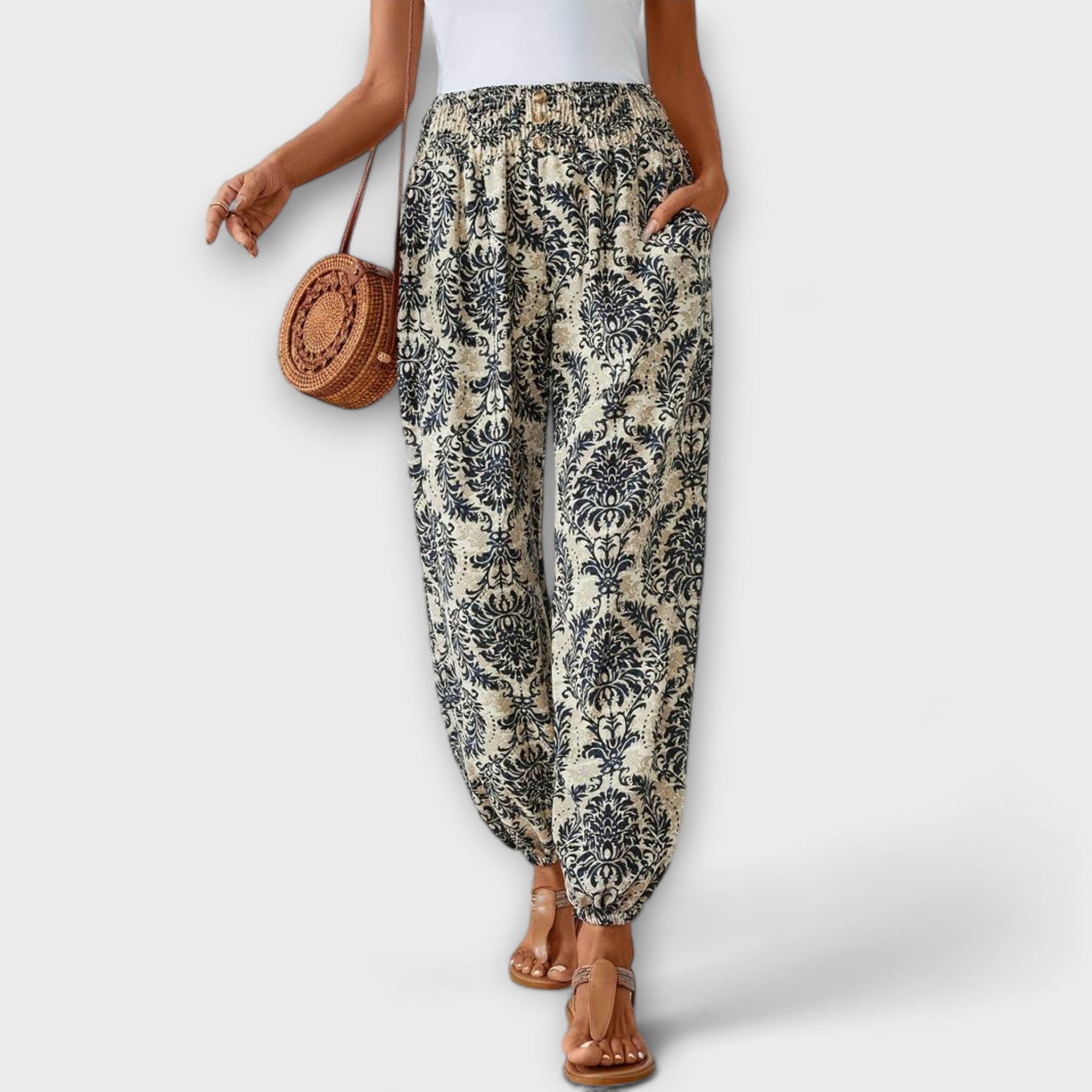 Pantalons avec Imprimé Ethnique