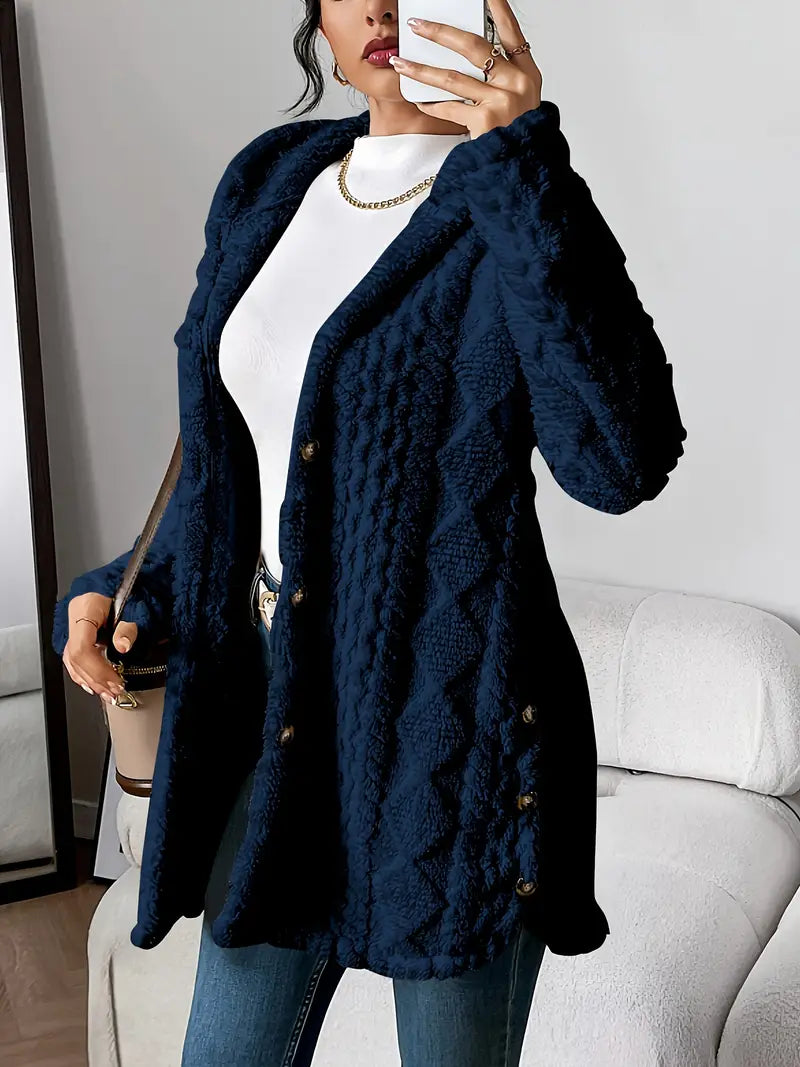 Velora | Cardigan à capuche en peluche douce