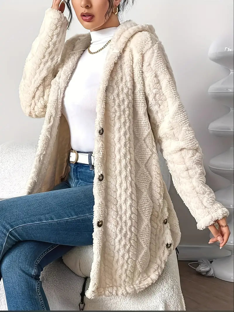 Velora | Cardigan à capuche en peluche douce