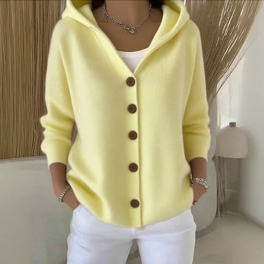Nylah | Gilet à Capuche Boutonné