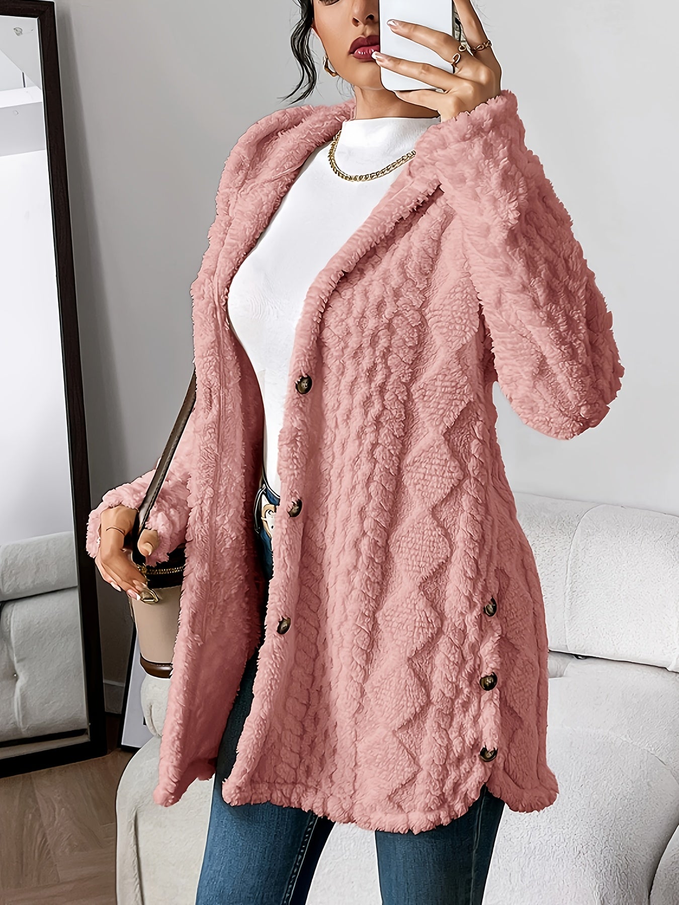 Velora | Cardigan à capuche en peluche douce