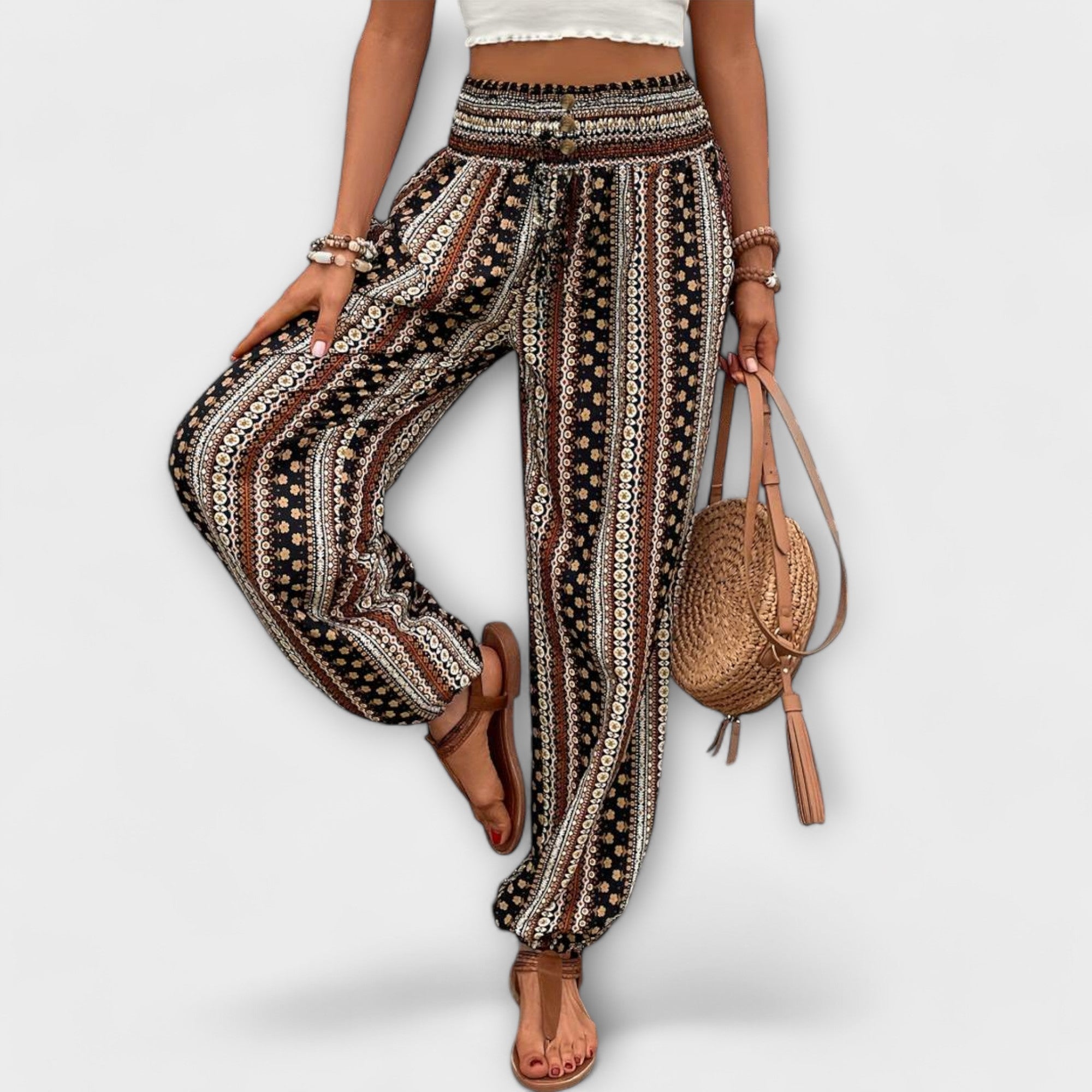 Pantalons avec Imprimé Ethnique
