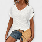 Mia - T-shirt à boutons avec décolleté en V