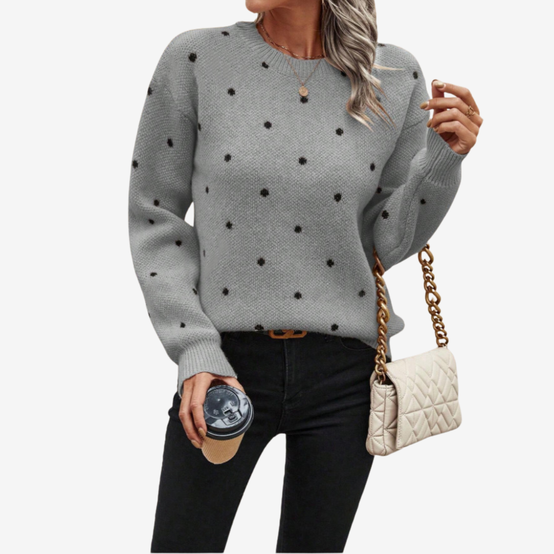 Aveline™ Pull Élegant à Pois