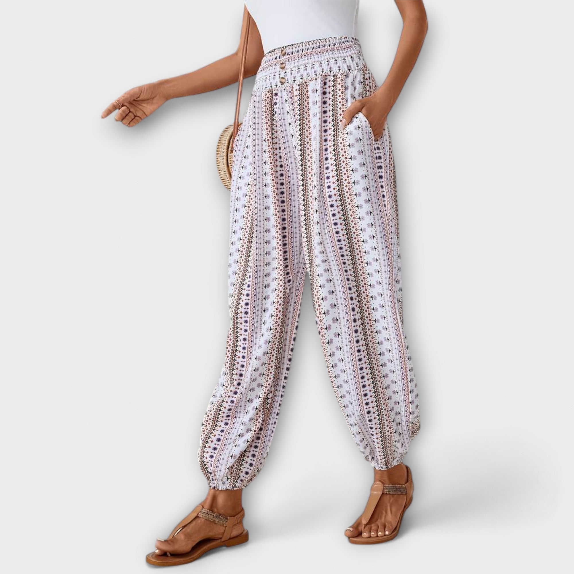 Pantalons avec Imprimé Ethnique