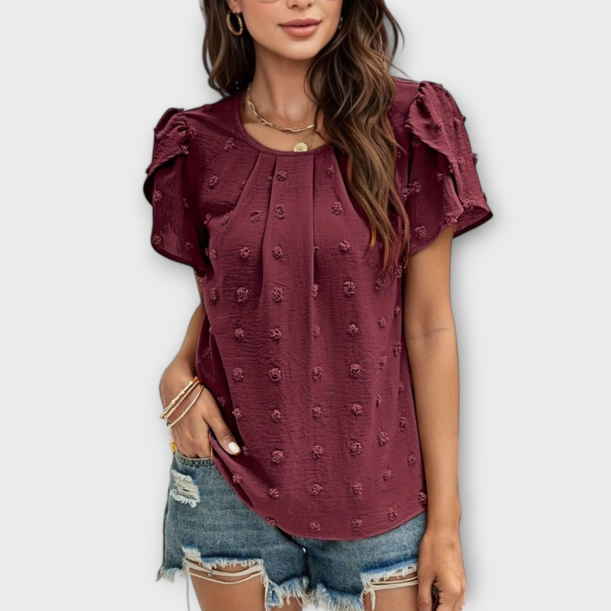 Charlotte - blouse à pois