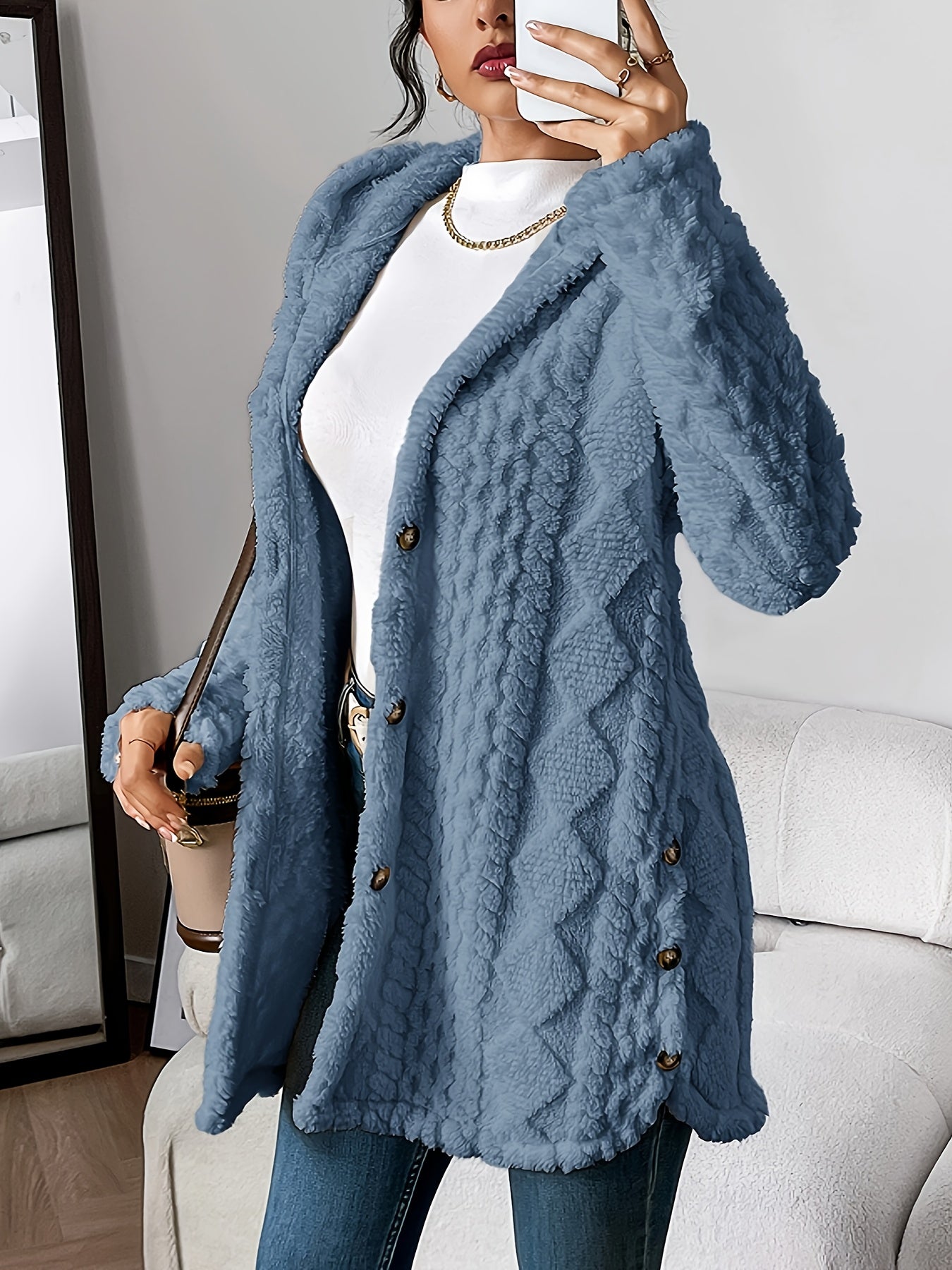 Velora | Cardigan à capuche en peluche douce