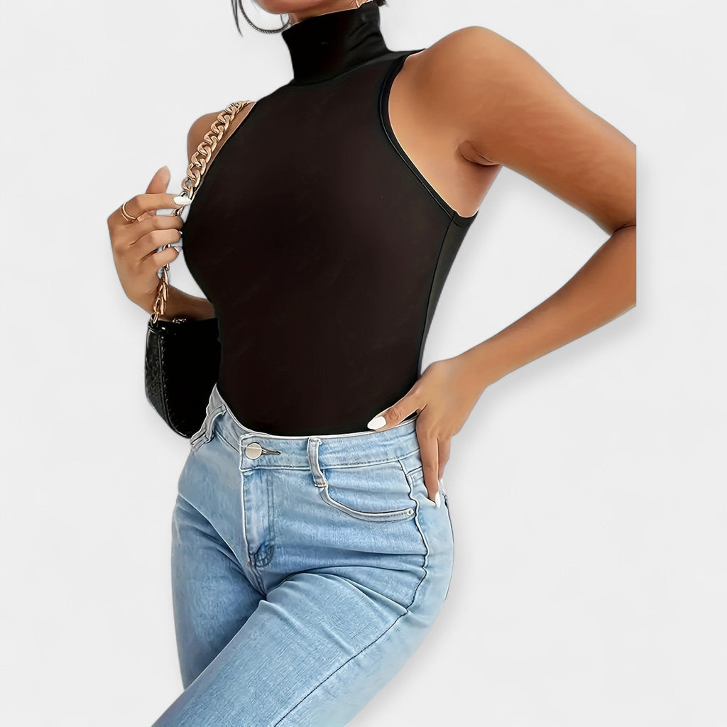 Body Minimaliste avec Col Montant