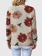 Aurélie | Pull en Tricot Floral Élégant