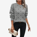 Aveline™ Pull Élegant à Pois