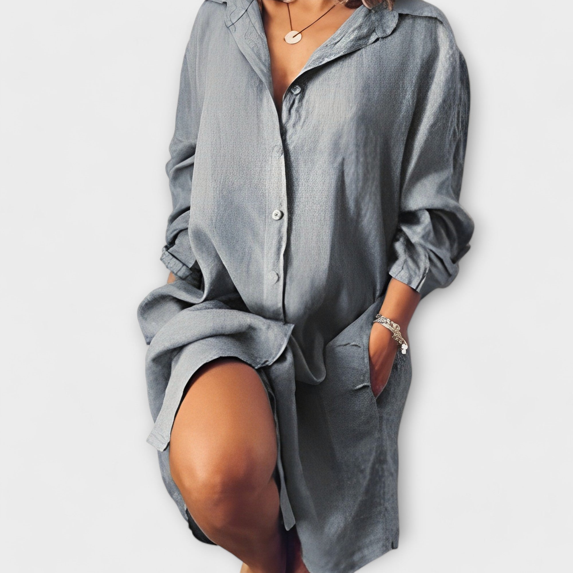 Blouse en Lin Décontractée pour Tous les Jours