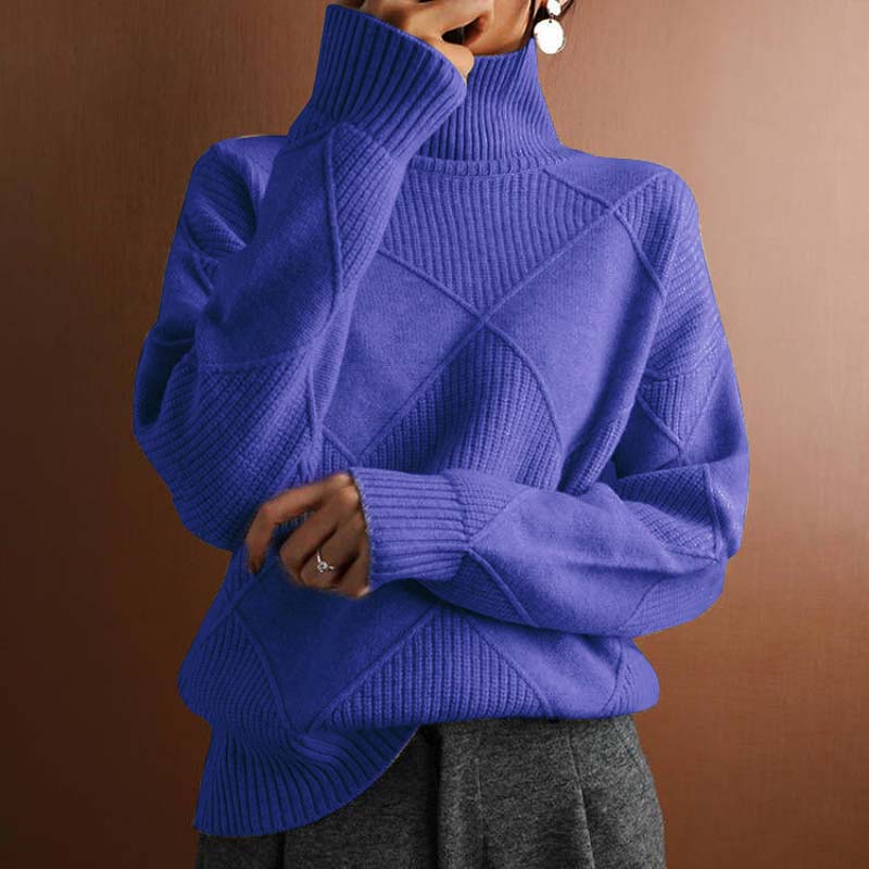 Denise | Pull Tricot à Col Montant Confortable