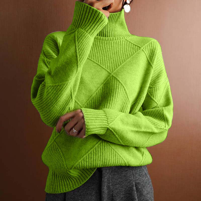 Denise | Pull Tricot à Col Montant Confortable