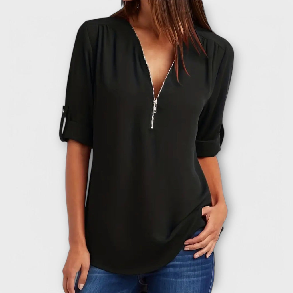 Olivia - Blouse décontractée avec décolleté en V