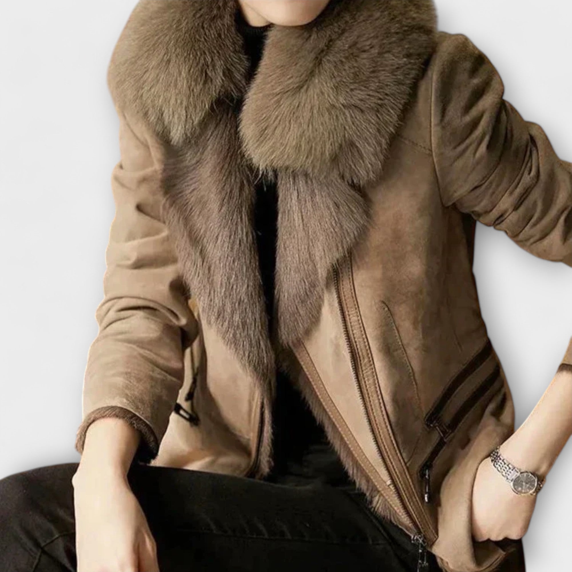 Veste en cuir de mouton