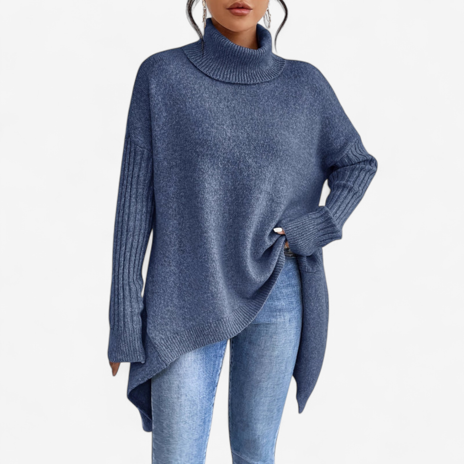 Frédérique™ Pull Doux avec Col Roulé