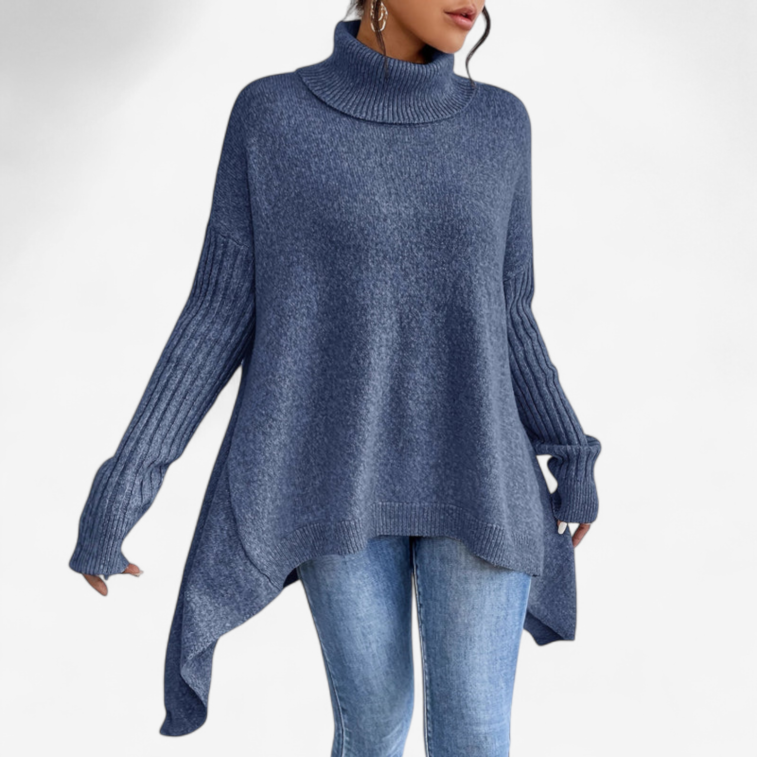 Frédérique™ Pull Doux avec Col Roulé