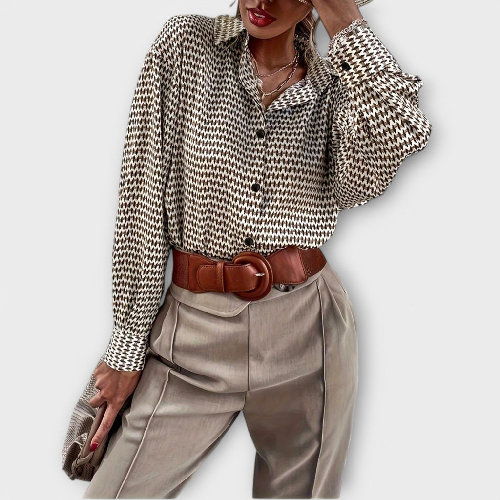Ashley - Blouse Vintage à Manches Longues