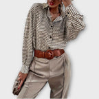 Ashley - Blouse Vintage à Manches Longues