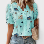 Emily - Blouse V-Cou à l'Élégance Intemporelle