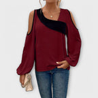 Scarlett - Blouse Colorée avec Encolure Carrée