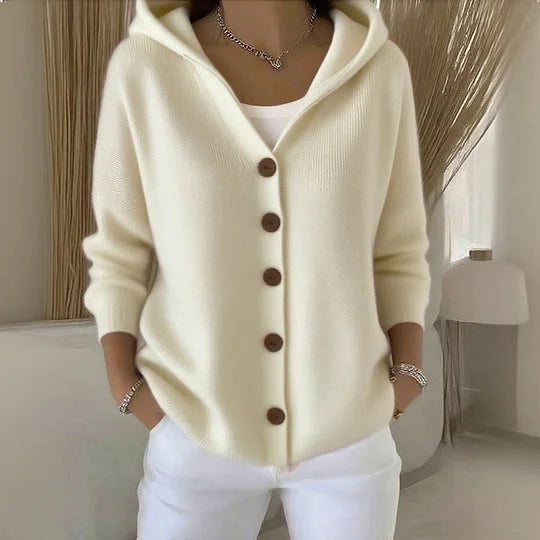 Nylah | Gilet à Capuche Boutonné