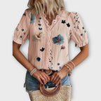 Emily - Blouse V-Cou à l'Élégance Intemporelle