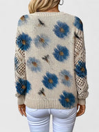 Aurélie | Pull en Tricot Floral Élégant