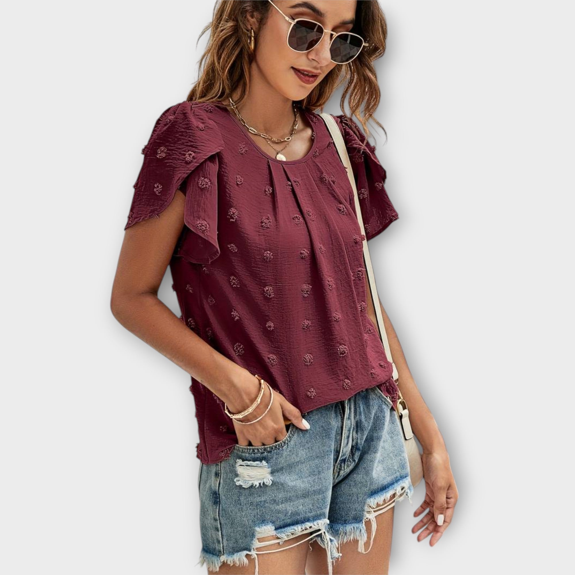 Charlotte - blouse à pois
