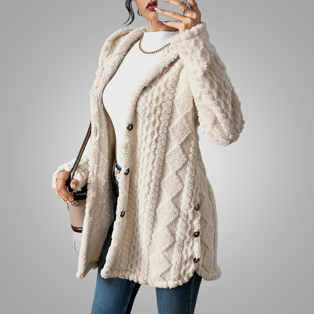Velora | Cardigan à capuche en peluche douce