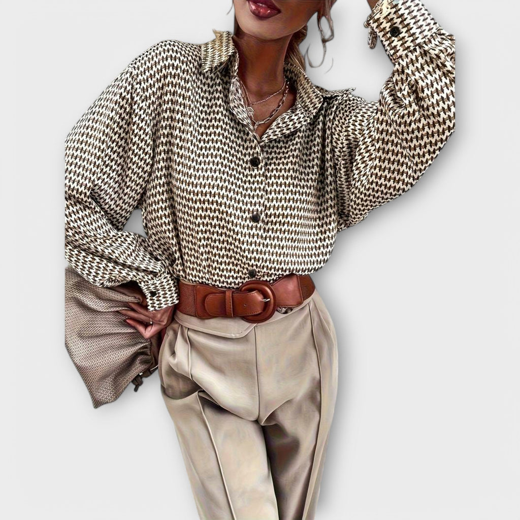 Ashley - Blouse Vintage à Manches Longues
