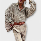 Ashley - Blouse Vintage à Manches Longues