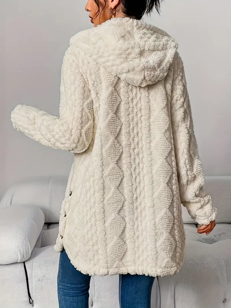 Velora | Cardigan à capuche en peluche douce